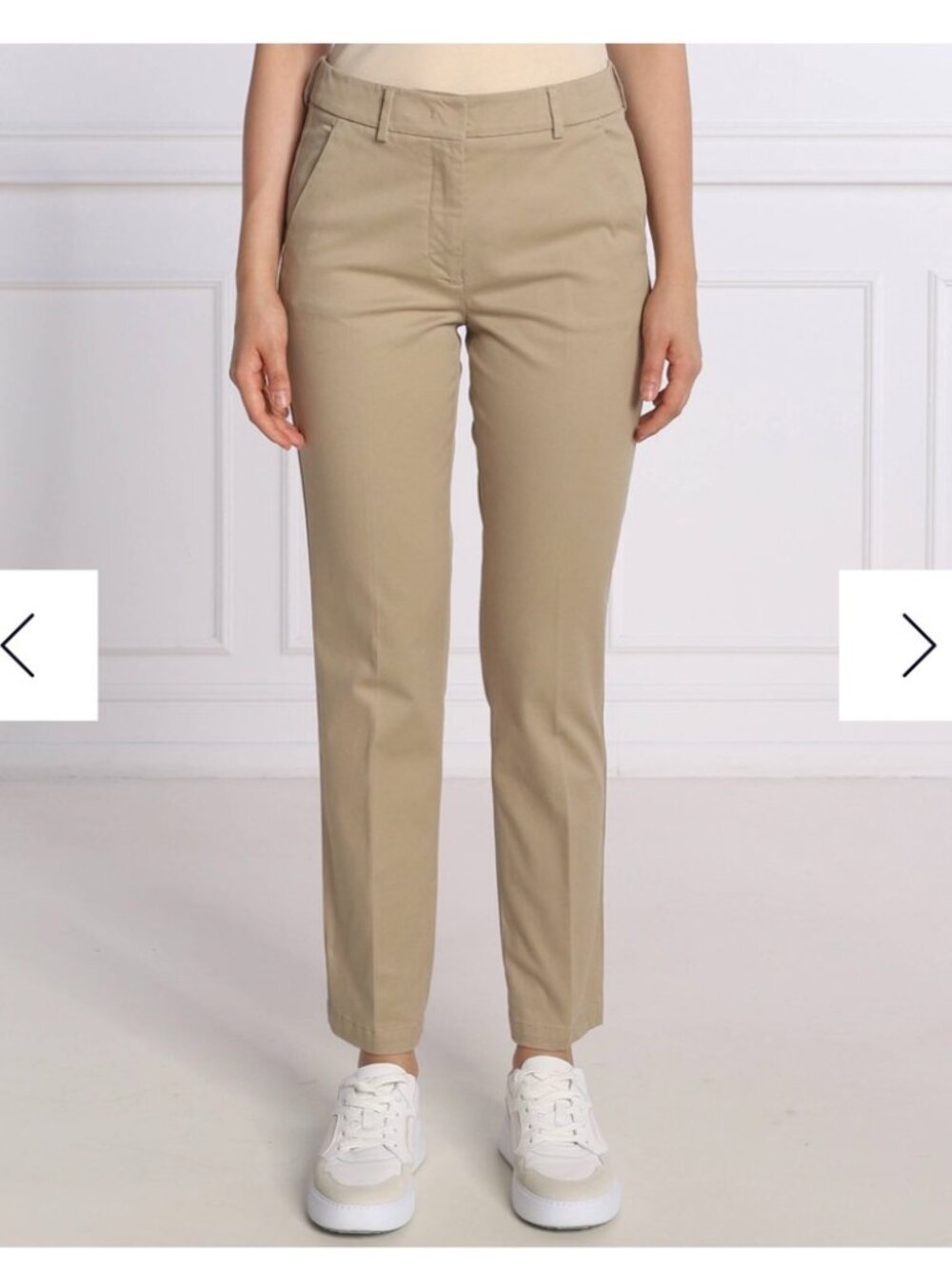 Weekend Max Mara Cigarette Pants Tan Stretch US Size 8